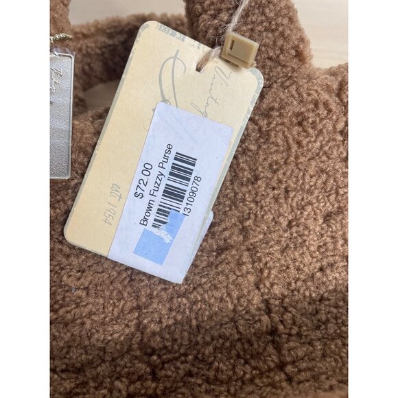 Vintage Havana Brown Fuzzy Women's Small Hand Bag - NWT - Picture 9 of 12